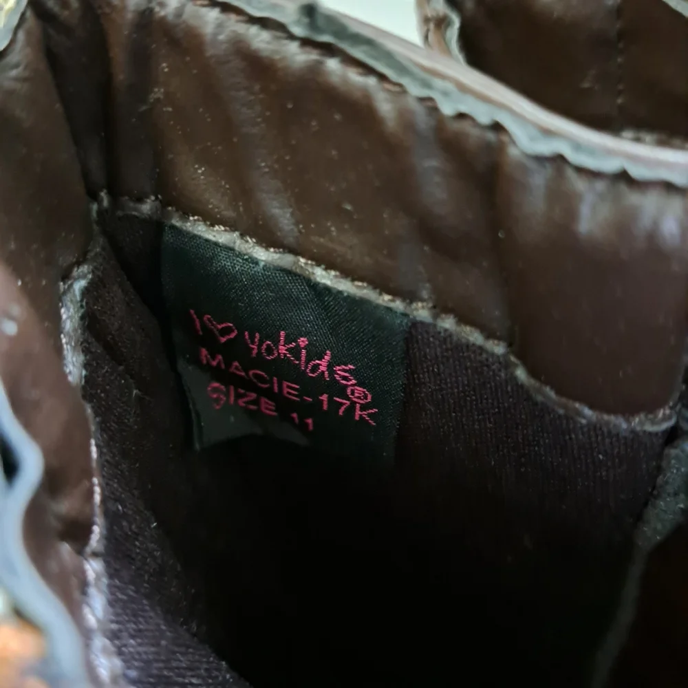Brown Knee-High Boots with Gold Accents - Picture 7 of 7